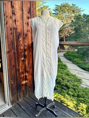 Vintage Reworked Sheer Lace Smock Dress